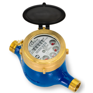 Compteur d'eau multi-jets en laiton à cadran sec de 1/2 à 2 pouces pour eau chaude et froide, sortie d'impulsions en option - Product Image 4