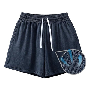 Shorts de bain décontractés pour hommes en maille tricotée, anti-plis, écologiques, respirants, légers, pour la gym et la course, avec logo personnalisé, vente en gros - Product Image 1