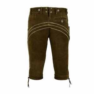 Pantalones de cuero tradicionales bávaros para hombre, color marrón oscuro, tallas europeas 46 a 62 - Product Image 2