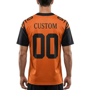 Custom American Football Jersey Men Breathable Sports Team Uniform V Neck Training Jersey Custom Logo Name Number OEM ODM - Product Image 2