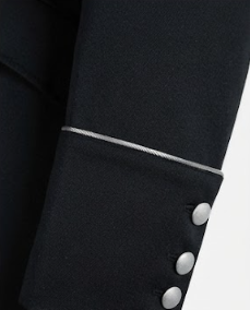 Gabardina Larga Negra Cruzada para Hombre, Estilo Blazer, Cortavientos, Ropa Exterior Formal - Product Image 6
