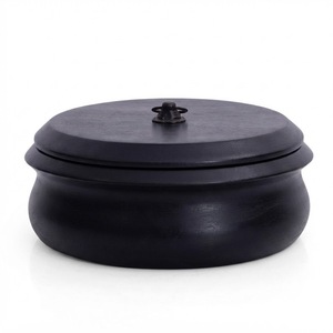 Chauffe-tortillas rond artisanal en bois de manguier, boîte isotherme pour roti avec couvercle, pour la cuisine, la salle à manger et la décoration festive - Product Image 3