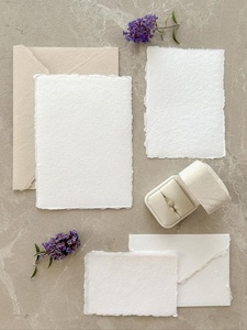 Papier artisanal sur mesure pour invitations, idéal pour mariages et événements spéciaux, formats A4 et A5, pour création de documents et usage décoratif – Vente chaude - Product Image 1