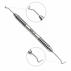 Explorador dental de doble punta de acero inoxidable 2A Pigtail Explorer, instrumento de examen y diagnóstico dental, certificado CE e ISO - Product Image 1