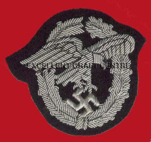 Parche de tela bordado personalizado GERMAN NAZE EAGLE con insignia de gorra, ancla y corona de laurel, para uniforme, con lentejuelas y metal, para botón. - Product Image 5