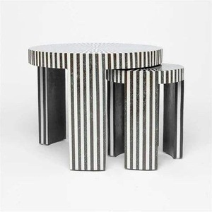 ILAHI's Bone Inlay <b>Table</b> Modern Design Agate Detailing Storage Portable Home Furniture - Product Image 2