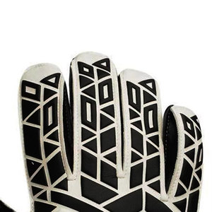 Custom Design Black and White German Latex Soccer Goalkeeper <b>Glove</b> With 4mm German Latex Negative Cut With Latex Emboss - Product Image 6