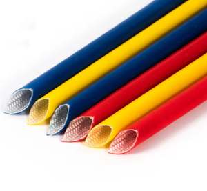 สายถักหุ้มซิลิโคนไฟเบอร์กลาสเคลือบซิลิโคนหลากสี ขนาด 1 มม.-30 มม. ทนแรงดัน 1.5KV 2.5KV - Product Image 2