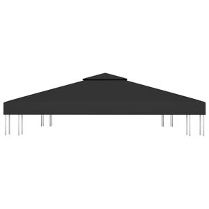 Telo di Copertura Nero a 2 Livelli per Gazebo 1 Oz/ft² 9.8x29.8 - Accessorio per Baldacchino e Pergola - Product Image 3