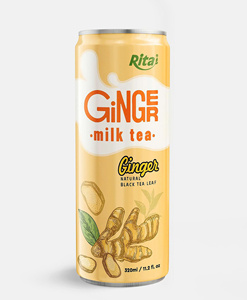 Thé au lait et au gingembre 320ml en canette, préparation Rita Company OEM ODM, boisson de haute qualité à marque privée - Product Image 2
