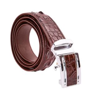 2025 cinturones de hombre de cuero de cocodrilo genuino de alta calidad tamaño 3,5-4cm ancho 115-120cm cinturón de longitud para hombres cinturones de cuero de lujo para hombres - Product Image 1