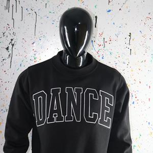 Sudadera DANCE con cuello simulado, 450 GSM, nombre personalizado, bordado con apliques, corte holgado, 100% algodón, felpa francesa. - Product Image 3