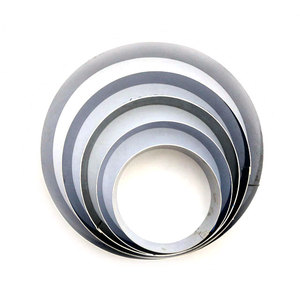 แหวนมูสสแตนเลสเกรดอาหาร ขนาดสูง 6 ซม. ขนาด 12-24 ซม. สามารถสั่งทำได้ แม่พิมพ์อบขนมสำหรับแป้งและเค้ก ใช้กับเครื่องล้างจานและเตาอบได้ - Product Image 1