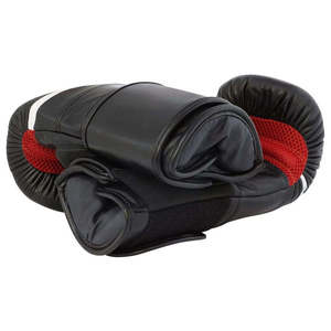 Gants de boxe d'entraînement en cuir noir et vert fluo avec fermeture éclair intégrale pour unisexe, design en maille respirante, protection UV - Product Image 4