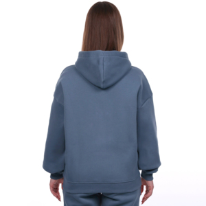 Sudadera con capucha y cremallera de forro polar de invierno de 360 g, ecológica, extragrande, con logotipo personalizado, resistente al viento, unisex, para mujer - Product Image 2