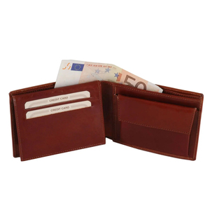OEM/ODM Service Genuine Leather <b>Men's</b> Bifold <b>Wallet</b> Custom Logo Wholesale Blank Genuine Leather <b>Wallet</b> Ready <b>for</b> Custom Logo - Product Image 2