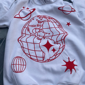 เสื้อฮู้ดผู้ชายผ้าฝ้ายฟลีซเนื้อนุ่มสบาย ปักลาย 'Too Many Lonely People Crowded World' ดีไซน์คุณภาพสูง - Product Image 5