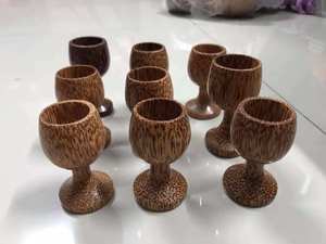 Rustic Coconut Wood Tea <b>Cup</b> and Teapot Set Natural <b>Wooden</b> Drinkware for Farmhouse Kitchens and Boutique Cafes - Product Image 2