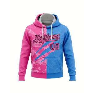 Sweat-shirts personnalisés avec nom et numéro, color block, impression par sublimation, style unique et qualité supérieure - Product Image 2