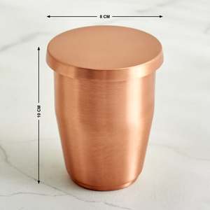 Gobelet isotherme en cuivre Zenith 350 ml, écologique, en métal, pour sublimation, verre à shot effet boule à neige, double paroi, pré-percé avec bouchon - Product Image 3