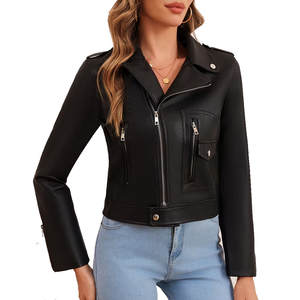Chaqueta de Cuero al por Mayor para Mujer, Chaquetas de Cuero 100% Genuino para Damas, Chaqueta de Cuero Personalizada, Cómoda y Transpirable para Mujer - Product Image 6