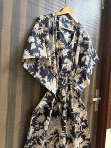 Caftán de Algodón Ecológico para Mujer, Estampado Floral, Vestido Maxi Holgado, Estilo Boho, para Uso Diario, Playa, Kimono de Verano - Product Image 5