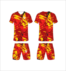Custom Sublimated Geometric <b>Soccer</b> Jersey Set Men V-Neck Short Sleeve Moisture Wicking Athletic Fit All Seasons - Product Image 4