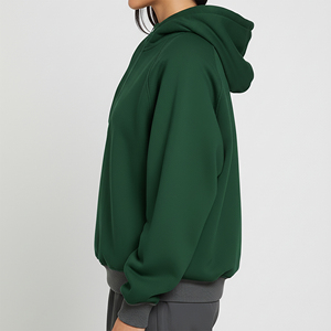 Sweat-shirt à capuche vert pour femme, best-seller 2026, avec poche avant, impression de logo personnalisé, vêtement décontracté pour l'automne et prix abordables - Product Image 6