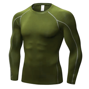 Custom Logo <b>Athletic</b> Workout Crew Neck Bodybuilding Full Sleeve UPF50 Rash Guard Quick Dry Breathable Eco-Friendly - Product Image 4