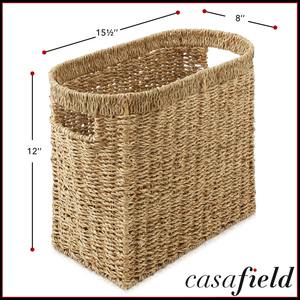 Cesta de mimbre ovalada hecha a mano, cesta de almacenamiento ecológica al por mayor, hecha en Vietnam - Product Image 3