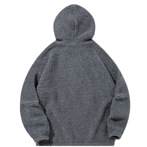 Sweat-shirt à capuche gris foncé pour homme KALEEM QUALITY WEAR, coupe ample, décontracté, pour l'hiver, avec poche, couleur unie, sweat-shirts pour homme - Product Image 2