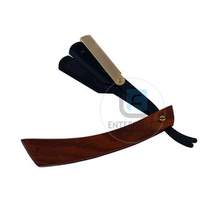 Stainless Steel Wood Handle Reusable Durable <b>Straight</b> Shaving <b>Razors</b> for Barber Shop Use-Wholesale OEM Service - Product Image 4