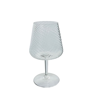 Verre à vin rouge en plastique incassable de haute qualité à motif tourbillon pour fêtes, bars et mariages - Product Image 1