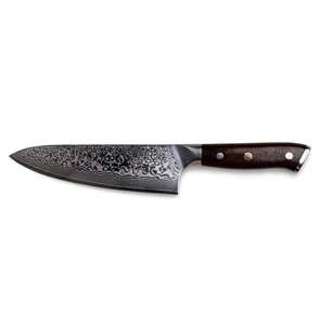 Couteau de chef japonais en acier Damas, vente en gros, couteaux de cuisine personnalisés en acier à haute teneur en carbone avec manche en bois - Product Image 1