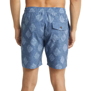 Custom Men Geometric Print Beach Shorts Quick Dry Swim Trunks <b>Elastic</b> Waist Summer Casual Swimwear OEM ODM Supplier - Product Image 6