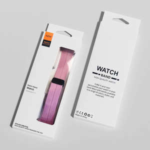 Caja de Embalaje de Papel para Correa de Reloj de Silicona Personalizada Directo de Fábrica para Correa de Reloj Inteligente de Goma - Product Image 5