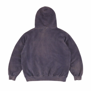 Sudadera con Capucha Oversize de Algodón 100% Pesado, Estilo Vintage Lavado, Bordada, Desgastada y Rota, con Botones, Estilo Urbano - Product Image 2