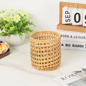 Organisateur de couverts en rotin tressé à la main pour table à manger, comptoir de cuisine, café, restaurant et rangement naturel - Product Image 3