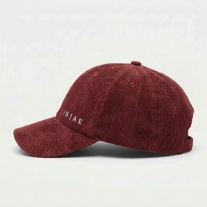 Gorra de Papá Personalizada de 6 Paneles Sin Estructura, Visera Precurvada de Pana, Bordado Plano, OEM ODM, Marca Privada, Venta al por Mayor, MOQ Bajo - Product Image 2