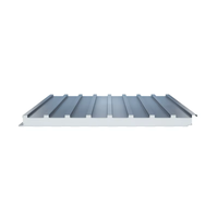 Panneau sandwich en PU avec revêtement en aluminium, revêtement haut de gamme pour façade architecturale, mur extérieur, utilisation en chambre froide - résistant au feu et à l'eau