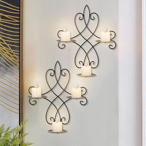 Support de bougie en métal rustique vintage pour une décoration murale remarquable - Product Image 5