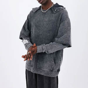 Sweat à capuche double couche pour homme style urbain moderne |   Tissu épais à double couche |   Personnalisation de logo pour les marques de mode - Product Image 1