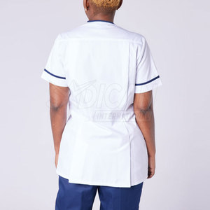 Ensemble haut et pantalon de travail unisexe en polyester/coton de haute qualité à manches courtes pour le personnel de restaurant, café, hôtel et cuisine - Product Image 3