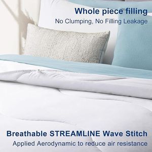 Piumino Leggero in Microfibra Rinfrescante per Tutte le Stagioni, Bianco, Misura Queen, Morbido e Traspirante, Ideale per l'Estate - Product Image 2