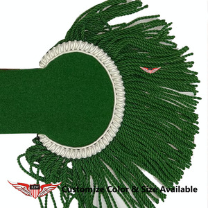 Épaulette à franges vertes, accessoire d'uniforme, décoration de costume, pour défilés et cérémonies - Product Image 3