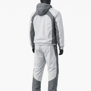 Ensemble de survêtement coupe-vent décontracté pour homme, deux pièces, pour course à pied et jogging en extérieur, léger, imperméable, avec cordon de serrage - Product Image 5