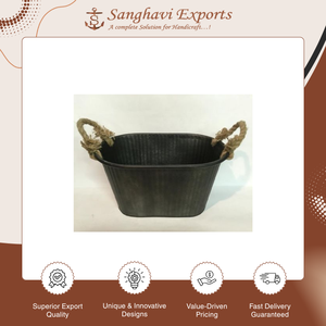 Experiencia Profunda en la Fabricación de Macetas Galvanizadas de Estilo Vintage con Certificación ISO / Recipientes para Vino y Bebidas para Decoración de Jardines - Product Image 5