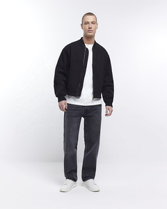Blouson Bomber en Laine Noire Personnalisé pour Homme avec Col Montant Coupe Classique Mode Hiver Service OEM Disponible Imperméable Coupe-Vent - Product Image 3