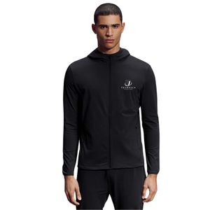 Sweat-shirt à capuche zippé léger pour homme, en jersey actif, tissu respirant pour la gym, l'entraînement et la course à pied - Product Image 1