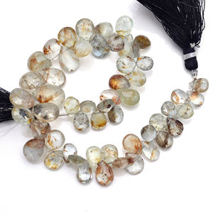 ลูกปัดพลอยอะความารีนทรงหยดน้ำเจียระไนแบบธรรมชาติ ทำมือ ขายส่ง คุณภาพพรีเมียม สำหรับงานฝีมือ คริสตัลบำบัด เครื่องประดับ - Product Image 1